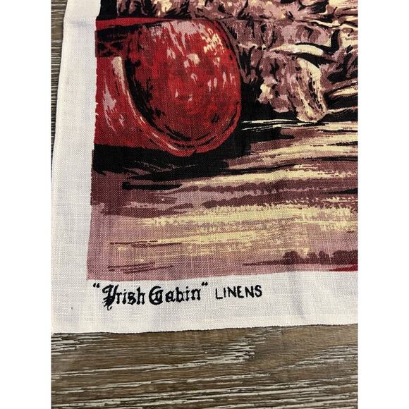 NWOT Vintage Tea Towel Kitchen Souvenir Irish Cabin Victorian Boy A32-9 # - Picture 4 of 10